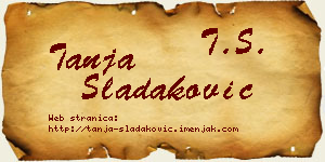 Tanja Sladaković vizit kartica